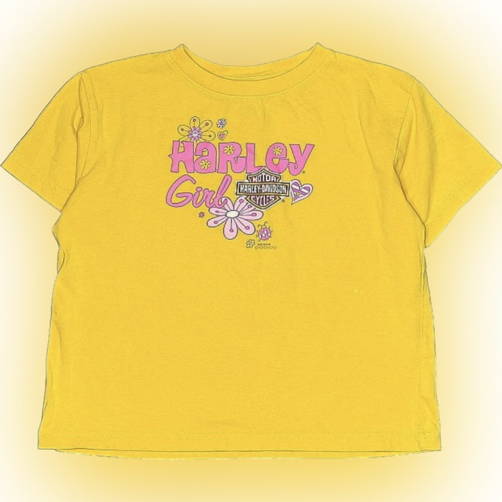 Harley Davidson Motorcycles 2013 Harley Girl Pink & Yellow T-Shirt Youth 5/6
